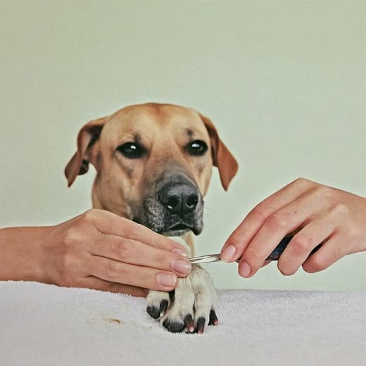 A dog's paw during a nail trim